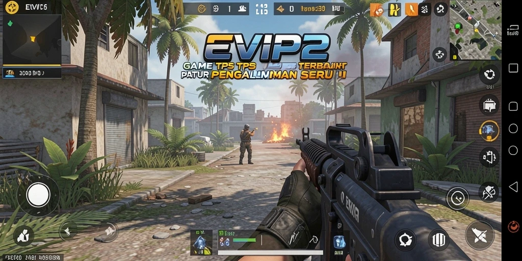 Gameplay seru dari EVIP2 dengan aksi menegangkan di berbagai peta.