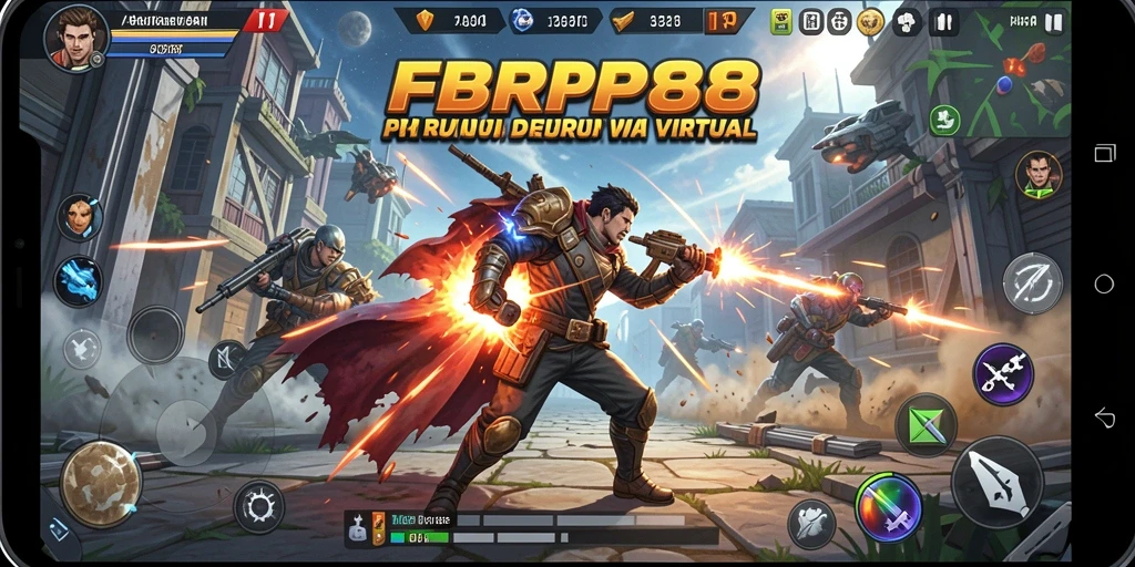 Gameplay pertarungan seru dalam FBRP88 yang menampilkan karakter beraksi.
