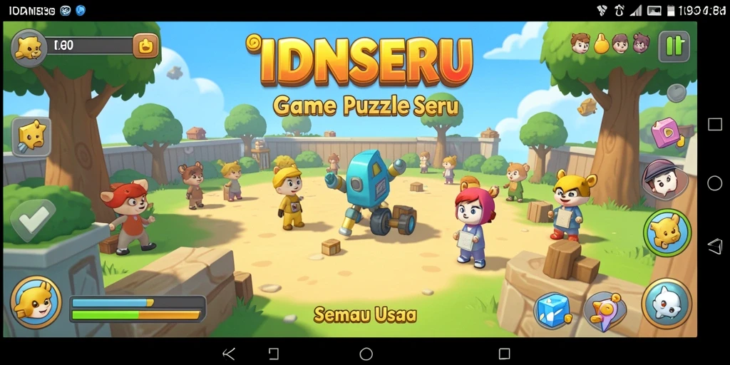 Tampilan gameplay Puzzle yang menantang dan mengasyikkan di IDNSERU.