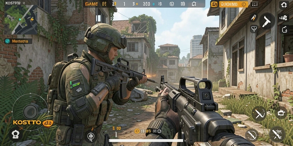 Gameplay KOSTOTO yang mendebarkan dan penuh aksi.