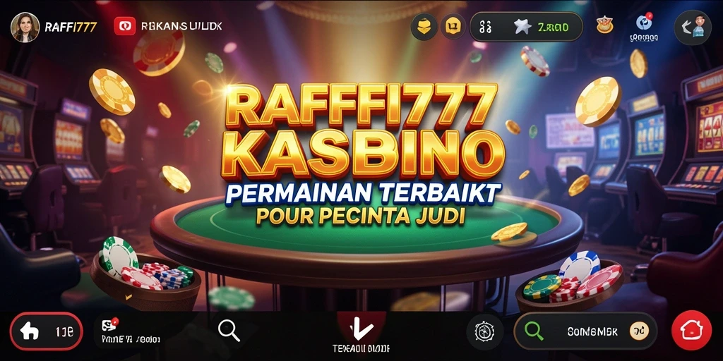 Screenshot gameplay RAFFI777 menunjukkan suasana kasino yang mendebarkan.